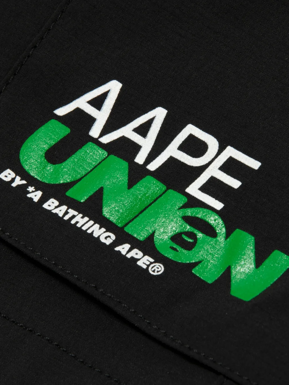 AAPE BY *A BATHING APE Cargo shorts met logo Zwart