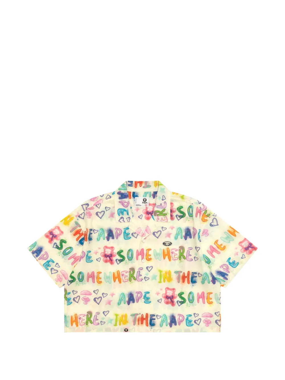 AAPE BY *A BATHING APE® short-sleeve graphi-printc shirt - Toni neutri