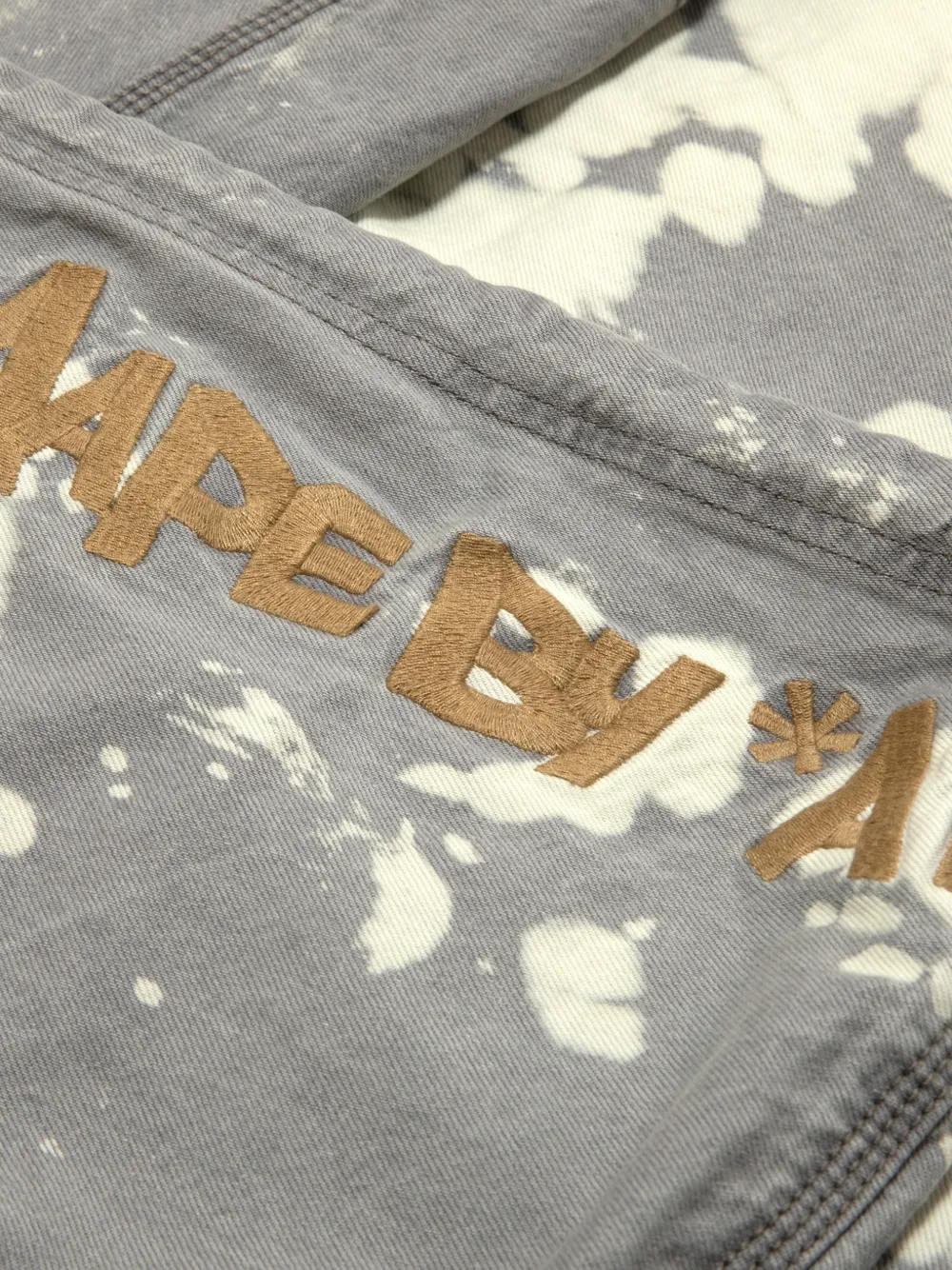 AAPE BY *A BATHING APE Shirtjack met capuchon en spetters Grijs