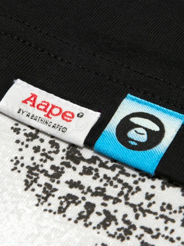 AAPE BY *A BATHING APE® Logo Graphic T-shirt | Black | FARFETCH