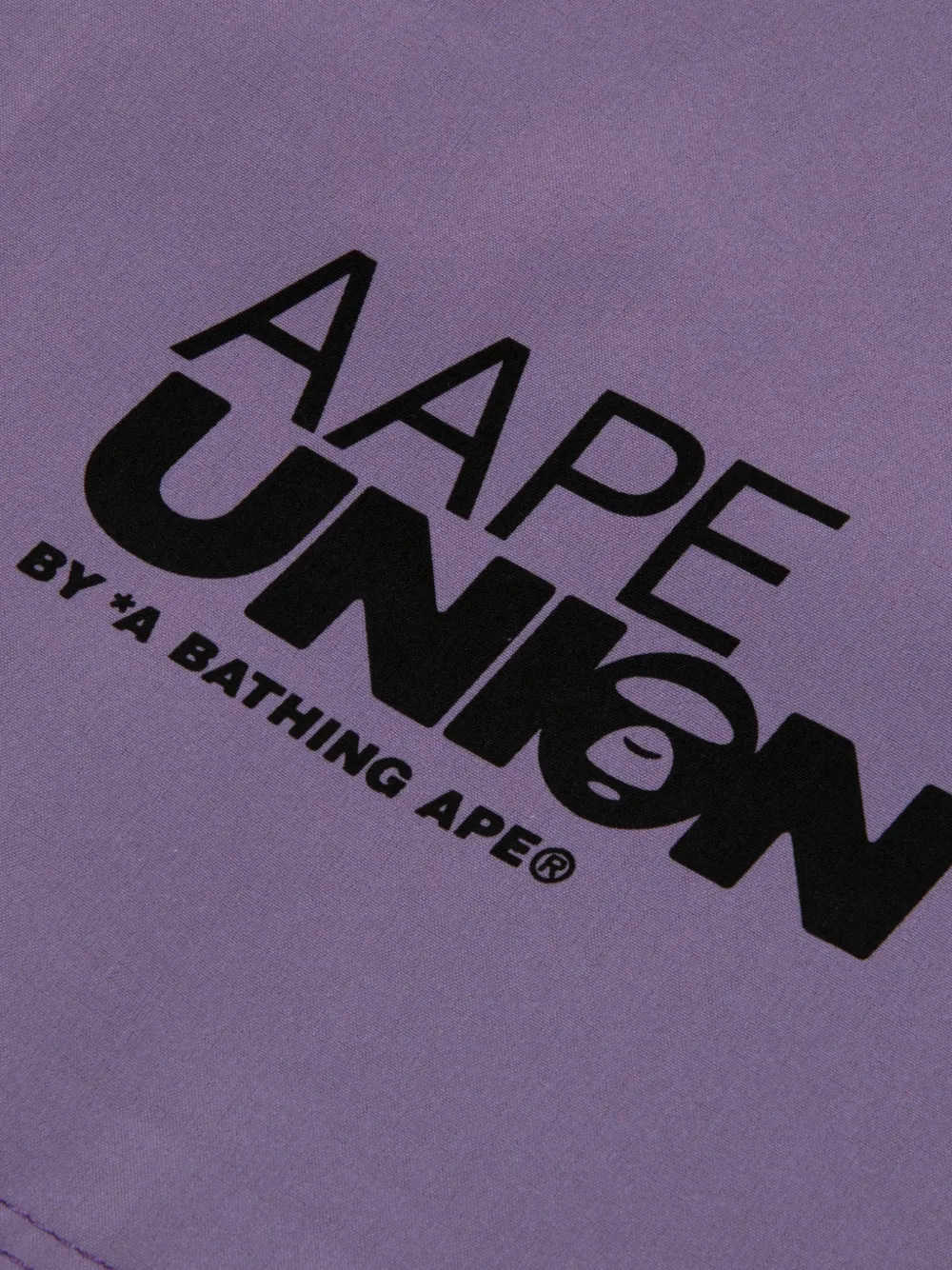 AAPE BY *A BATHING APE Shorts met logopatch Paars
