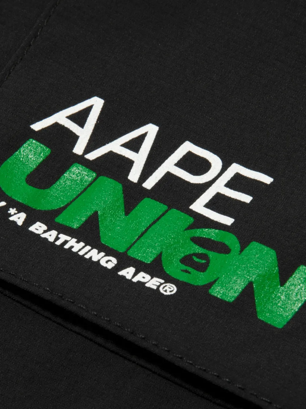 AAPE BY *A BATHING APE Cargo broek met logo Zwart