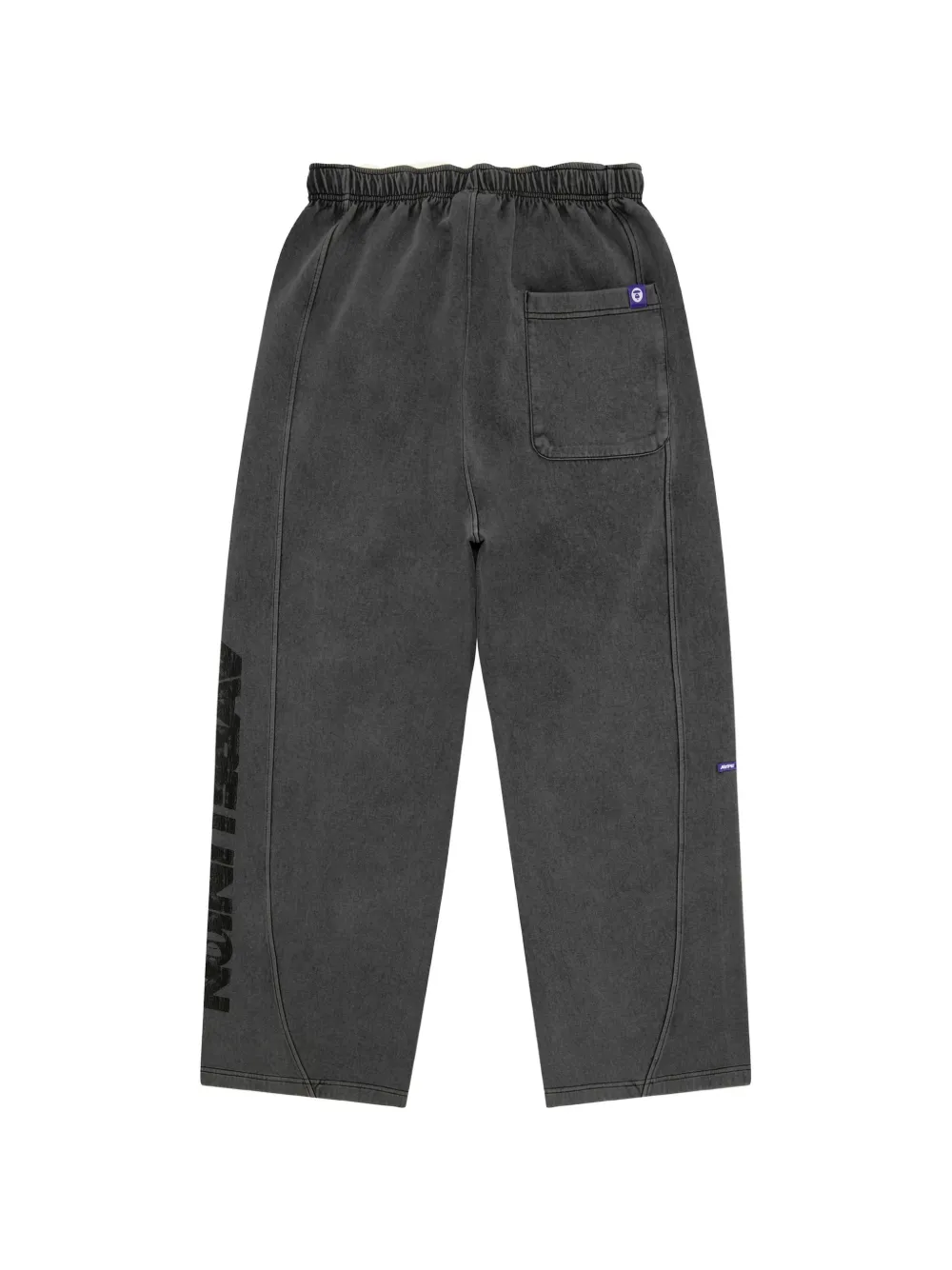 AAPE BY *A BATHING APE Broek met wijde pijpen en applicatie Grijs