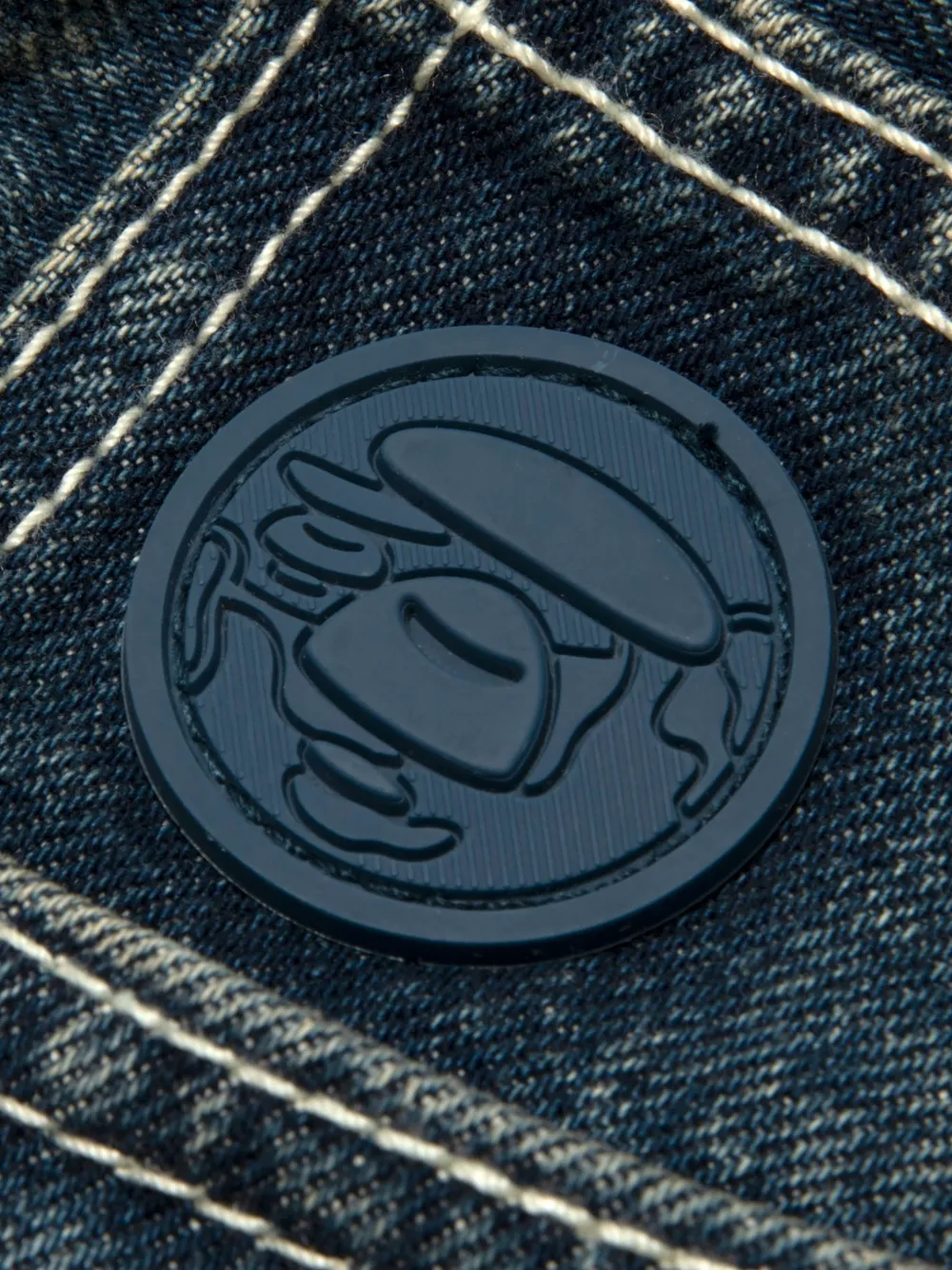 AAPE BY *A BATHING APE Broek met logopatch Blauw