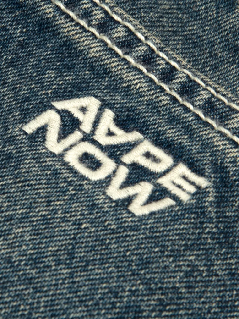 AAPE BY *A BATHING APE Broek met logopatch Blauw