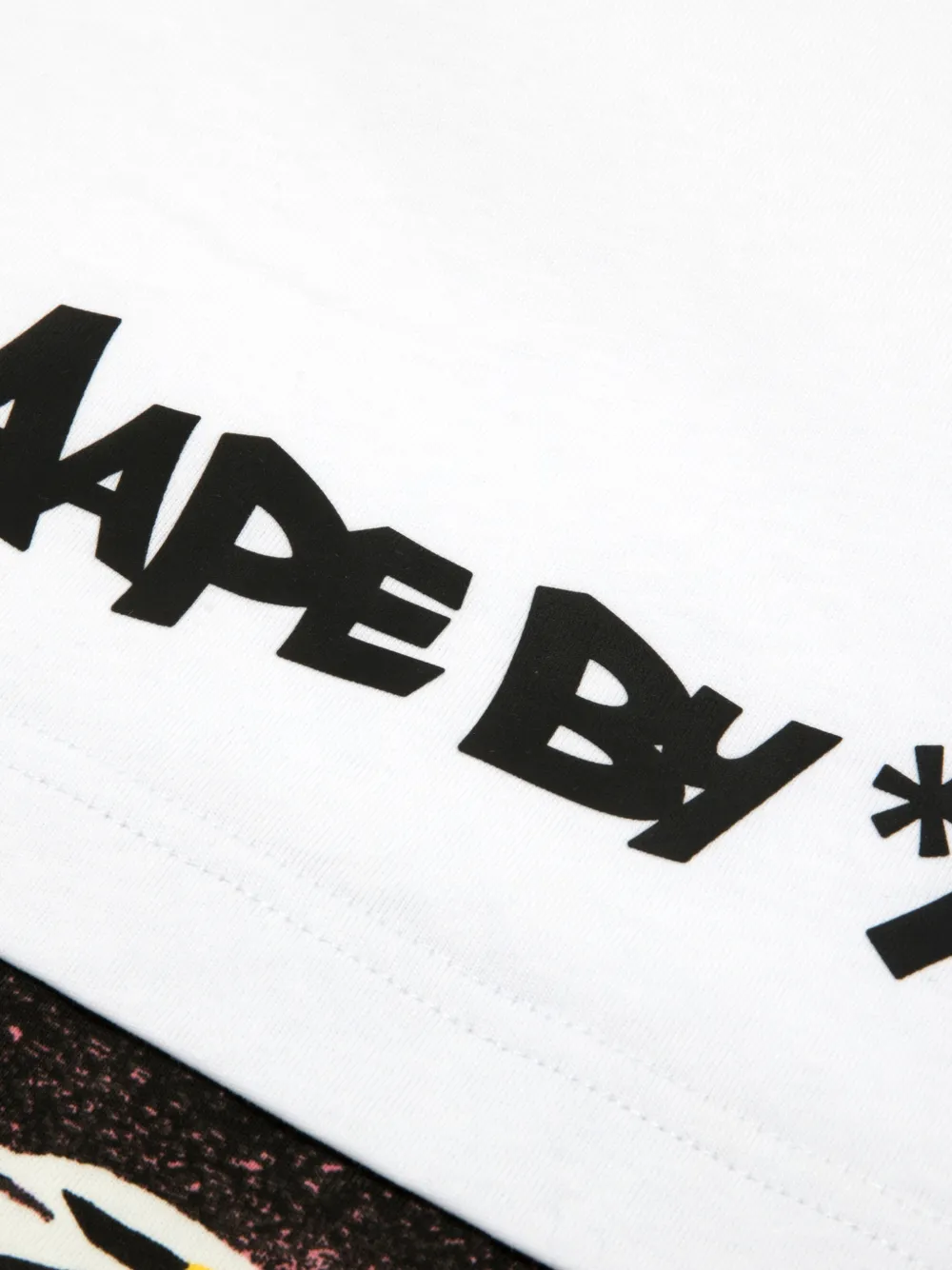 AAPE BY *A BATHING APE T-shirt met patch Wit