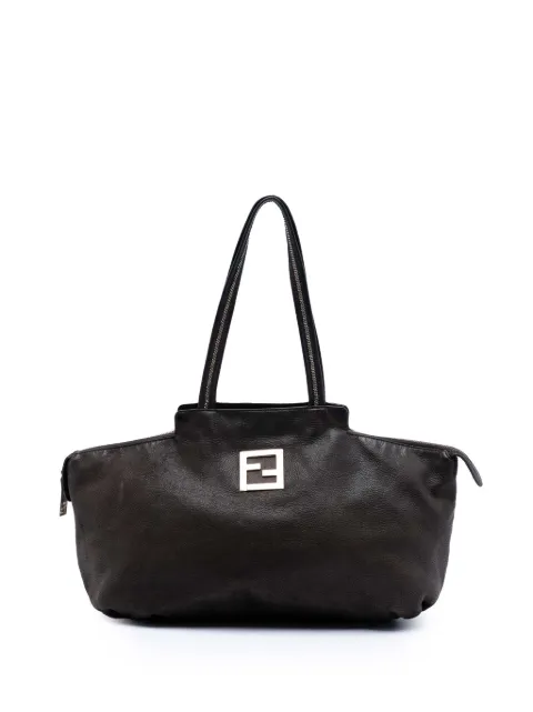 Fendi Pre-Owned 2016-2025 FF 미디엄 누벅 체인 토트 백