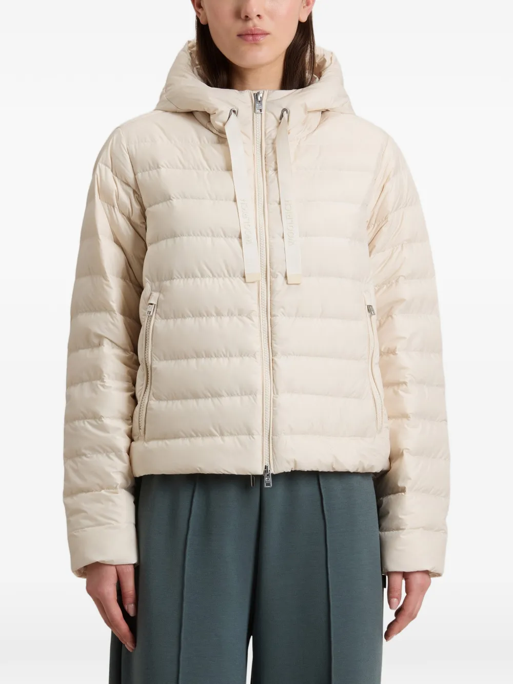  Woolrich Hooded Quilted Jacket - White 