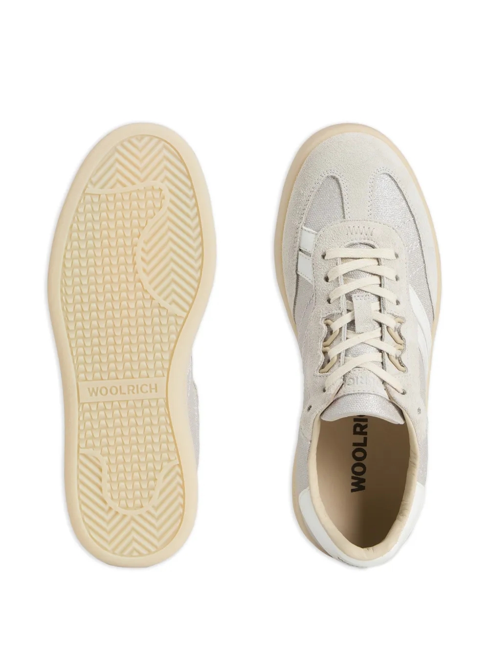 Woolrich Doubleu sneakers met suède details Grijs