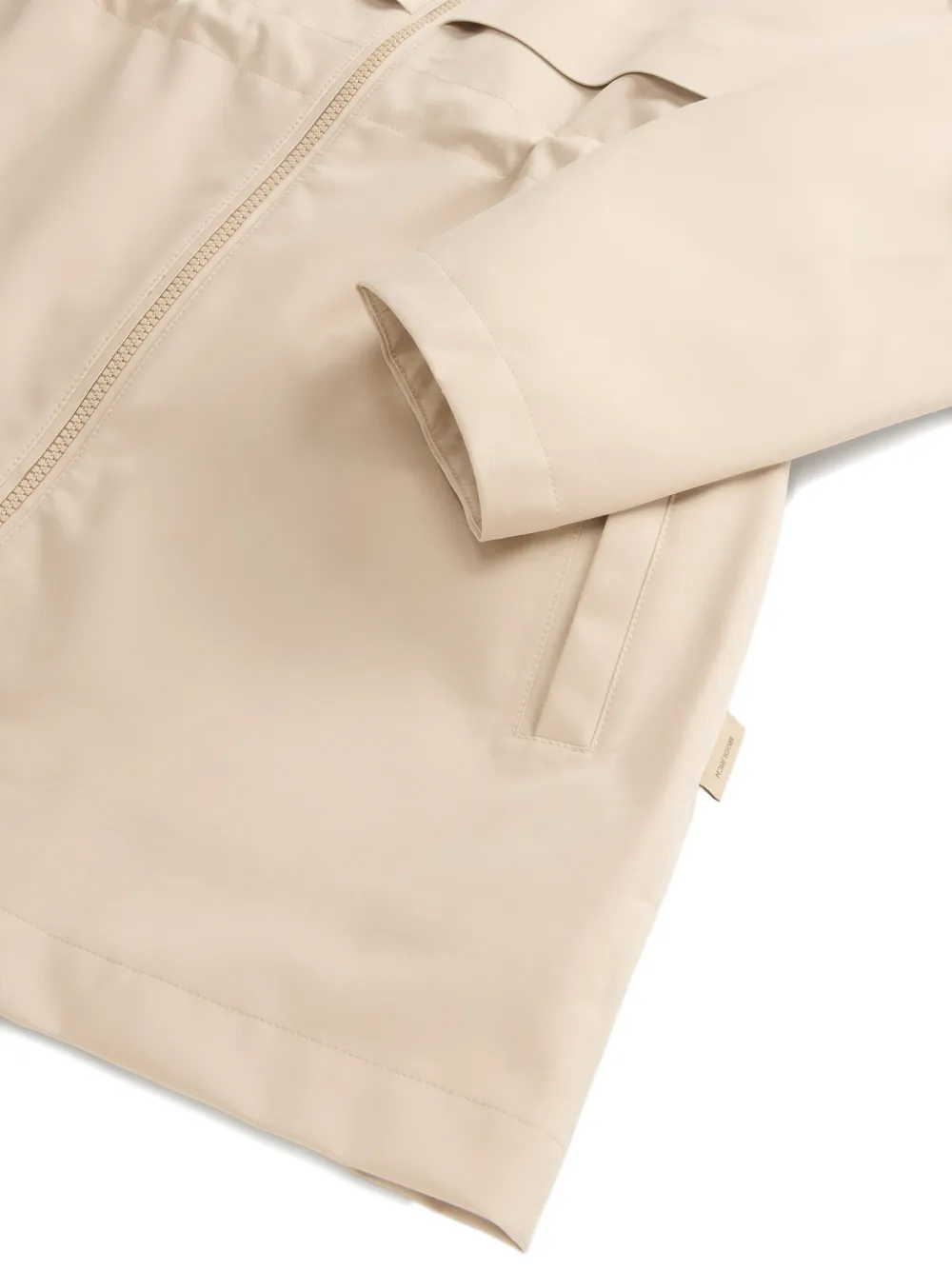  Woolrich Drawstring Hooded Parka Coat - Neutrals 