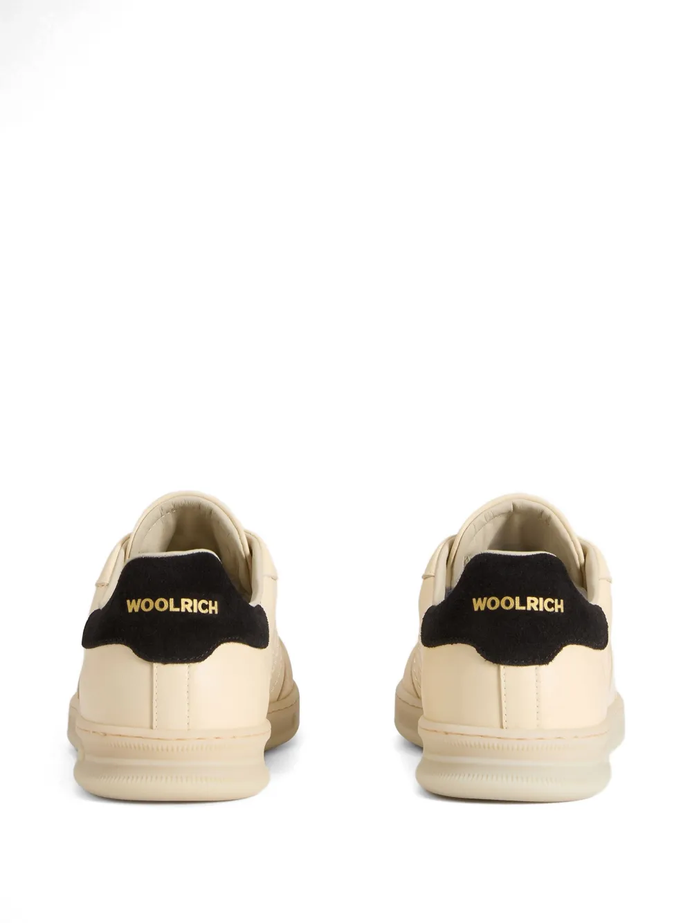 Woolrich Doubleu sneakers met suède details Beige