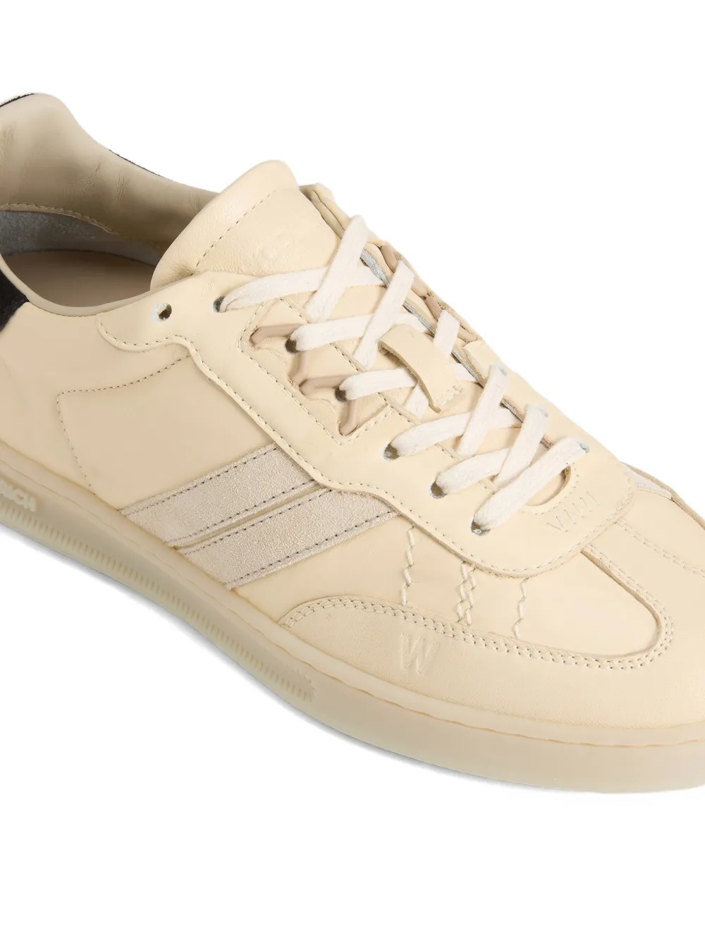 Woolrich Doubleu sneakers met suède details Beige