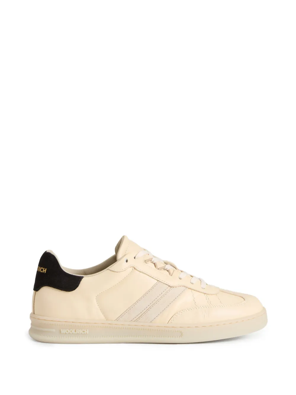 Woolrich Doubleu sneakers met suède details Beige