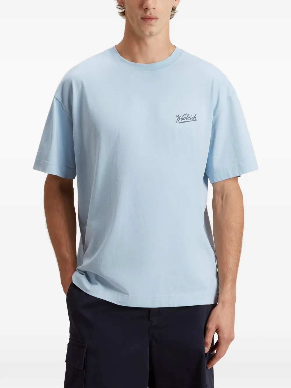 Woolrich Katoenen T-shirt met logo Blauw
