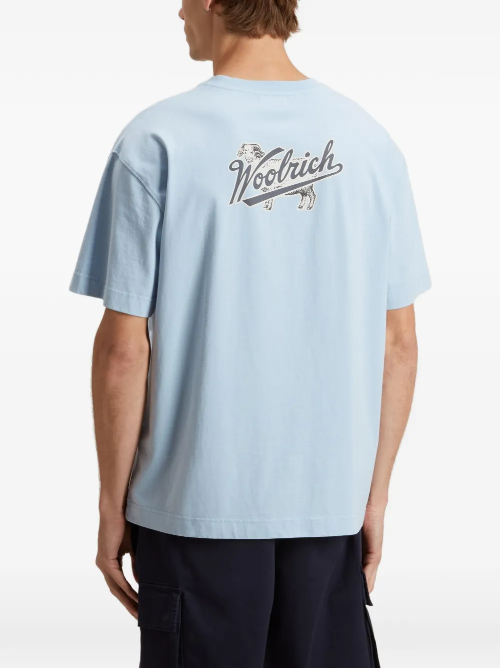 Woolrich Katoenen T-shirt met logo Blauw