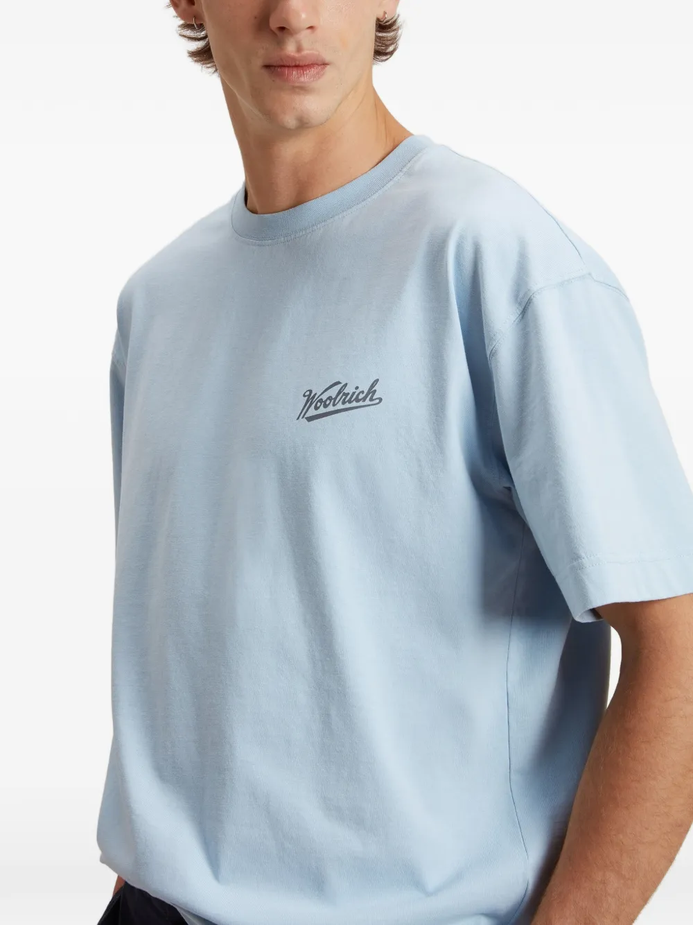 Woolrich Katoenen T-shirt met logo Blauw