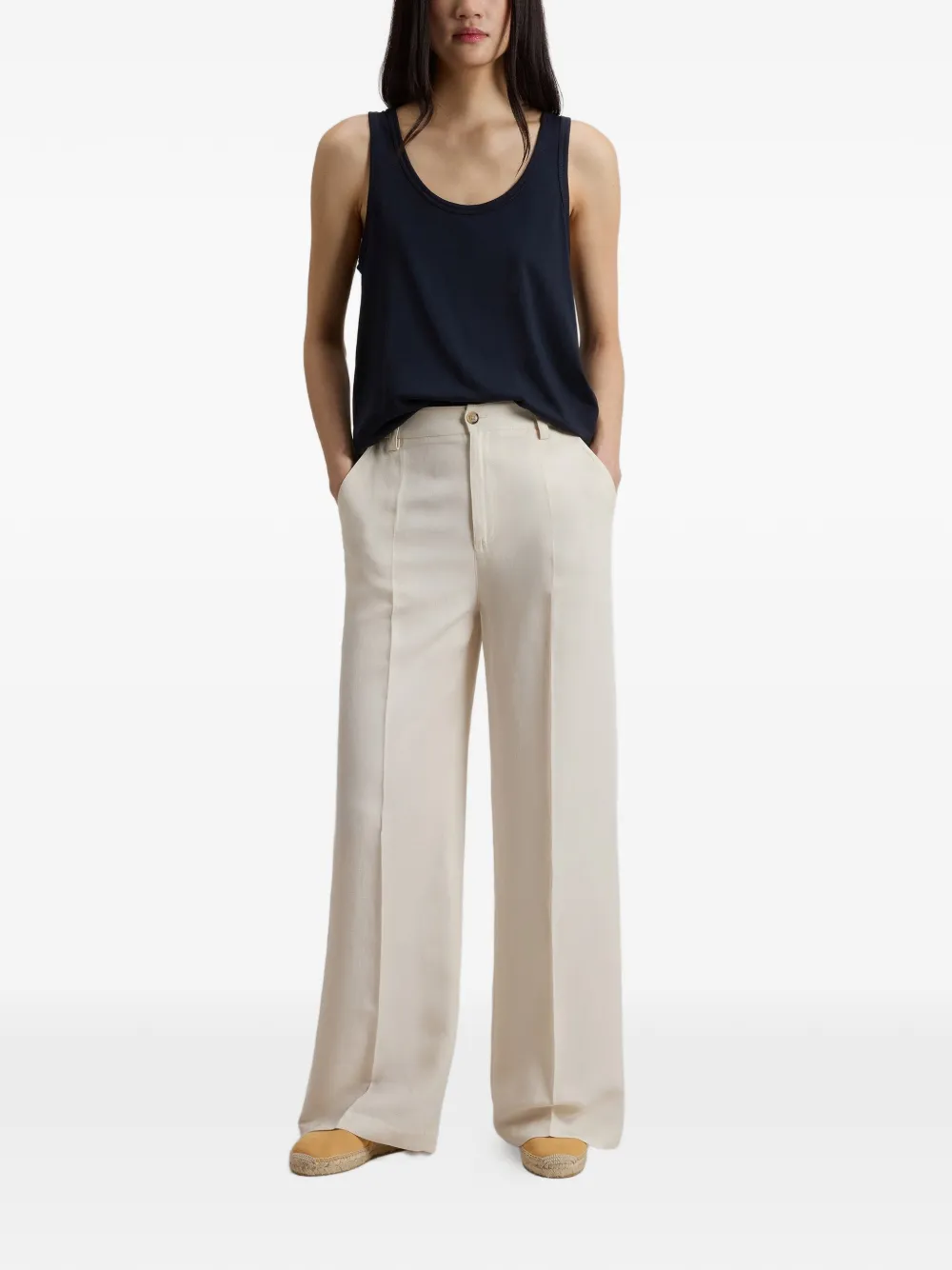  Woolrich Belt-loops Pressed-crease Trousers - White 