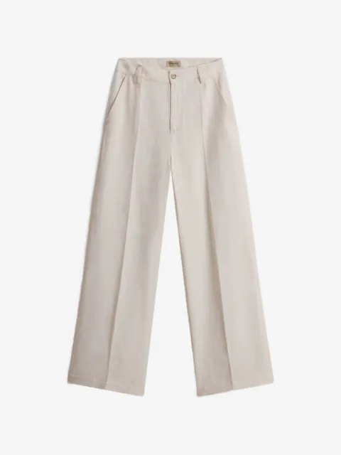 Woolrich belt-loops pressed-crease trousers