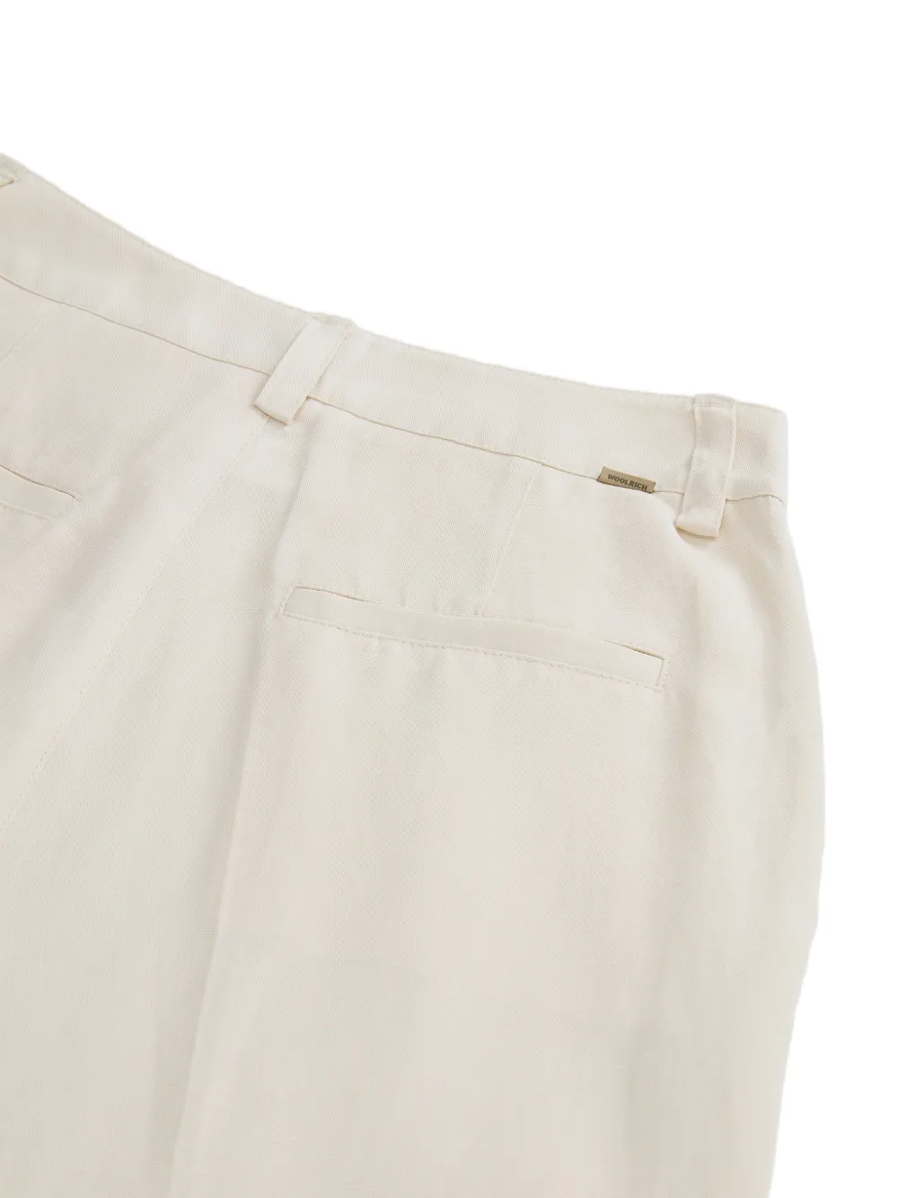 Woolrich Geplooide broek met riemlussen Wit