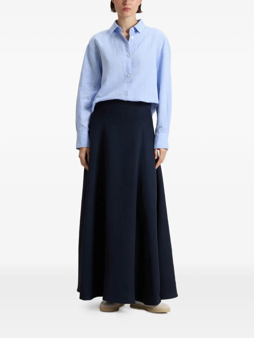  Woolrich Pleated Maxi Skirt - Blue 