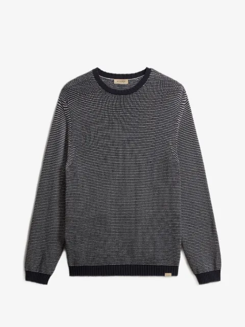 Woolrich suéter con cuello redondo y rayas estampadas