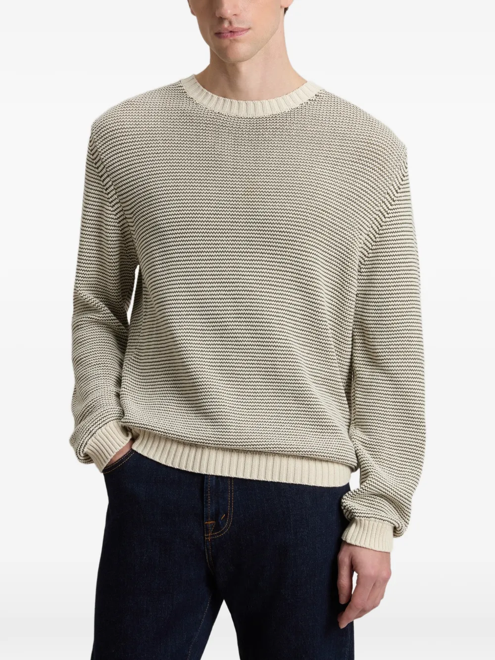  Woolrich Striped Crew-neck Sweater - Neutrals 