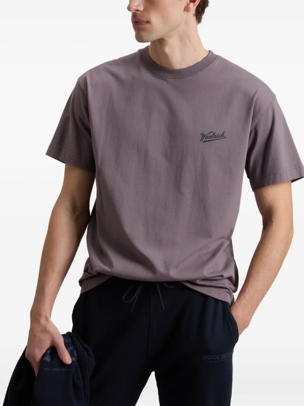Woolrich T-shirt met logo Paars