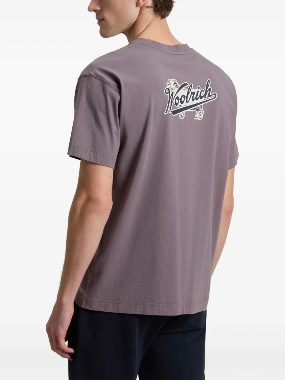 Woolrich T-shirt met logo Paars