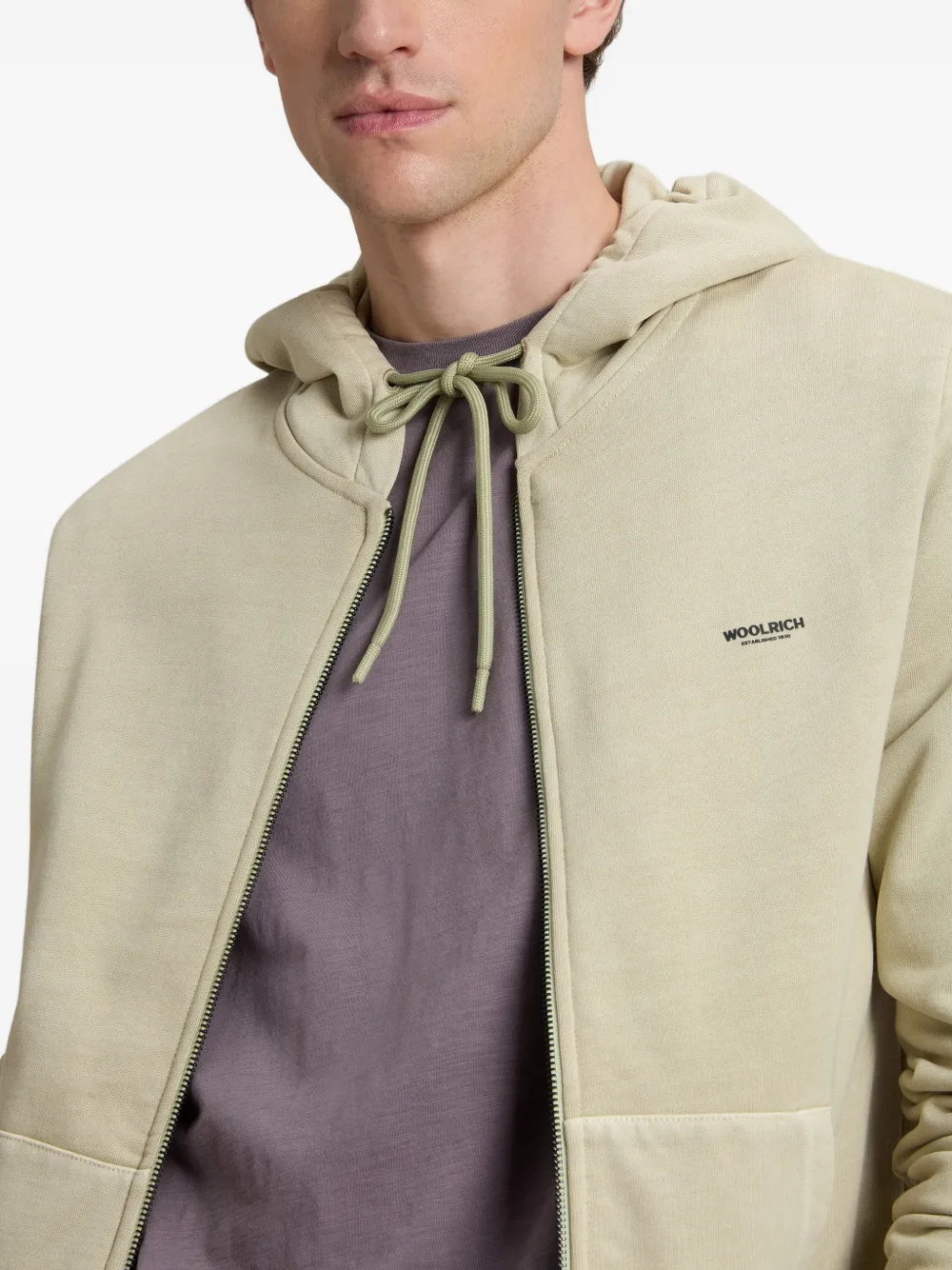 Woolrich Hoodie met rits Beige