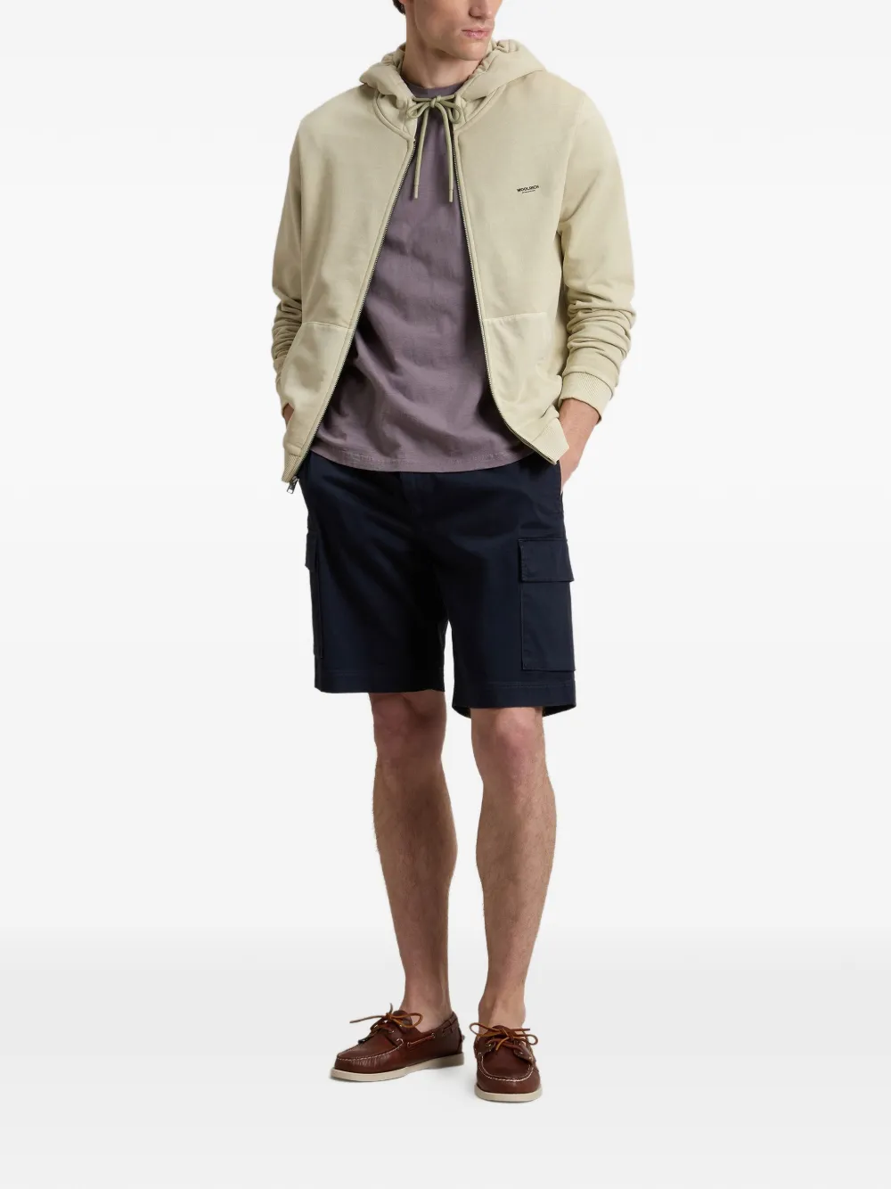 Woolrich Hoodie met rits Beige