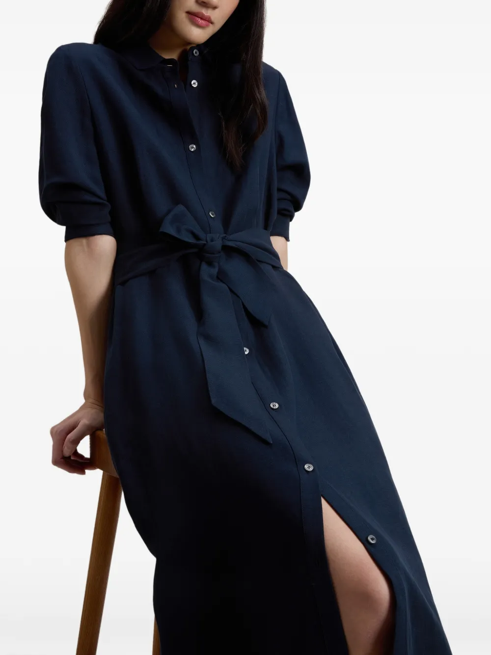 Woolrich Midi-jurk met ceintuur Blauw