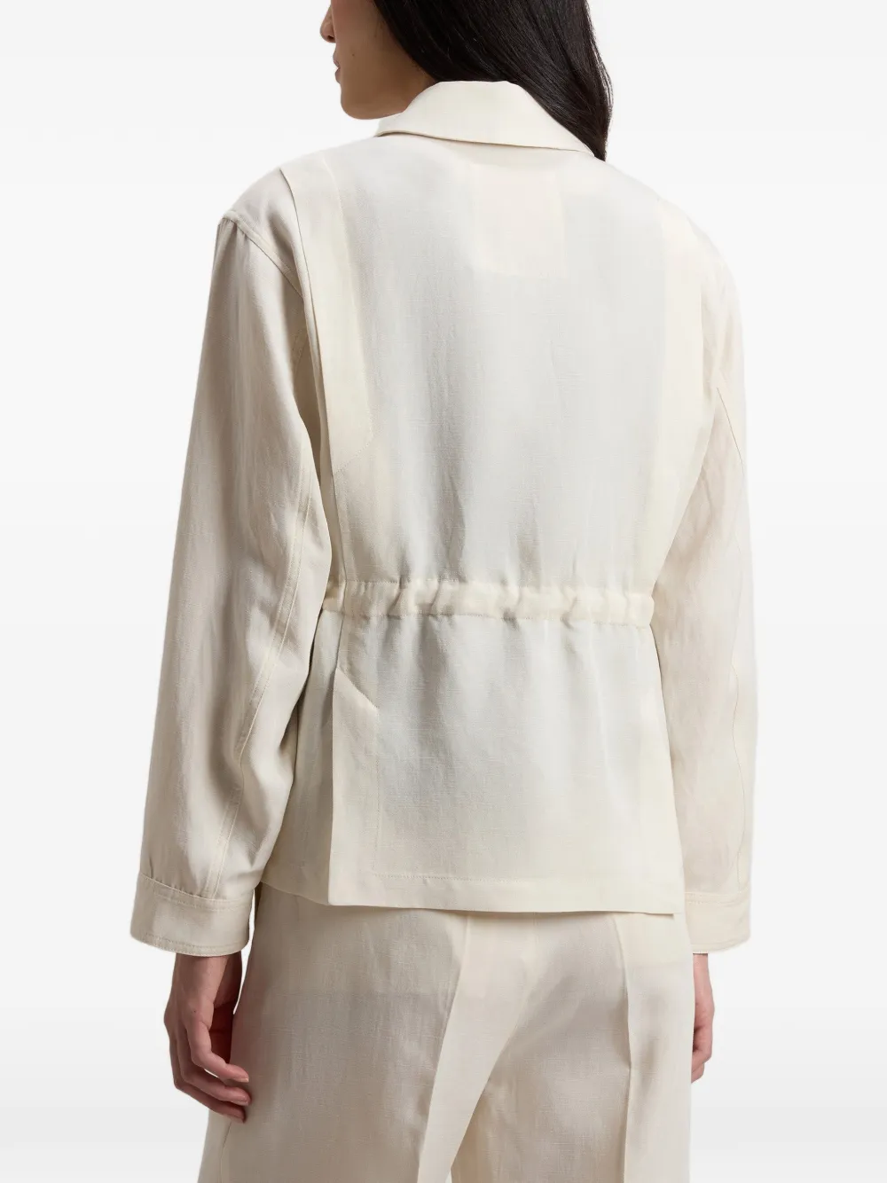 Woolrich Shirtjack met trekkoord en rits Wit