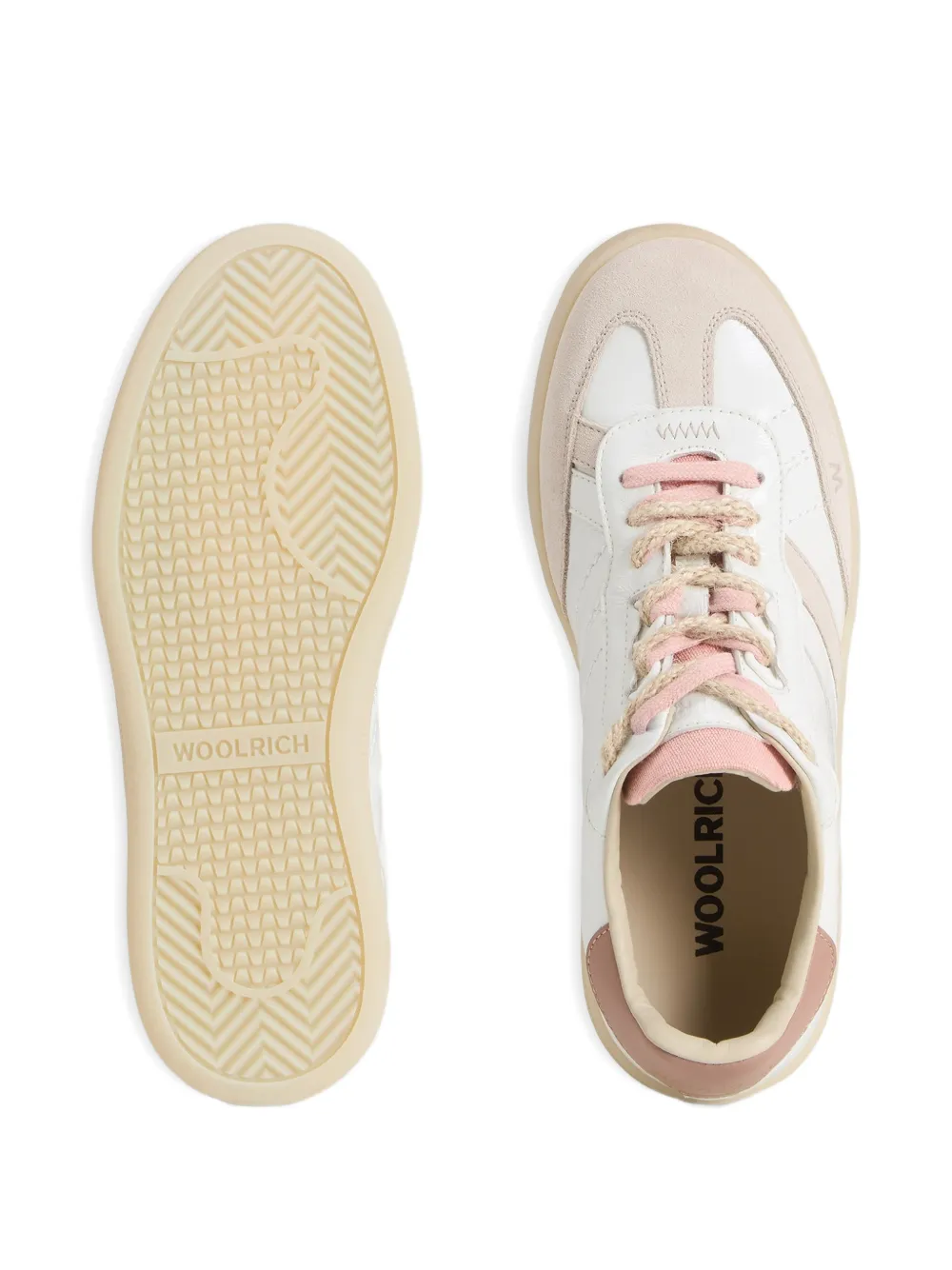 Woolrich Doubleu sneakers met gebarsten effect Wit
