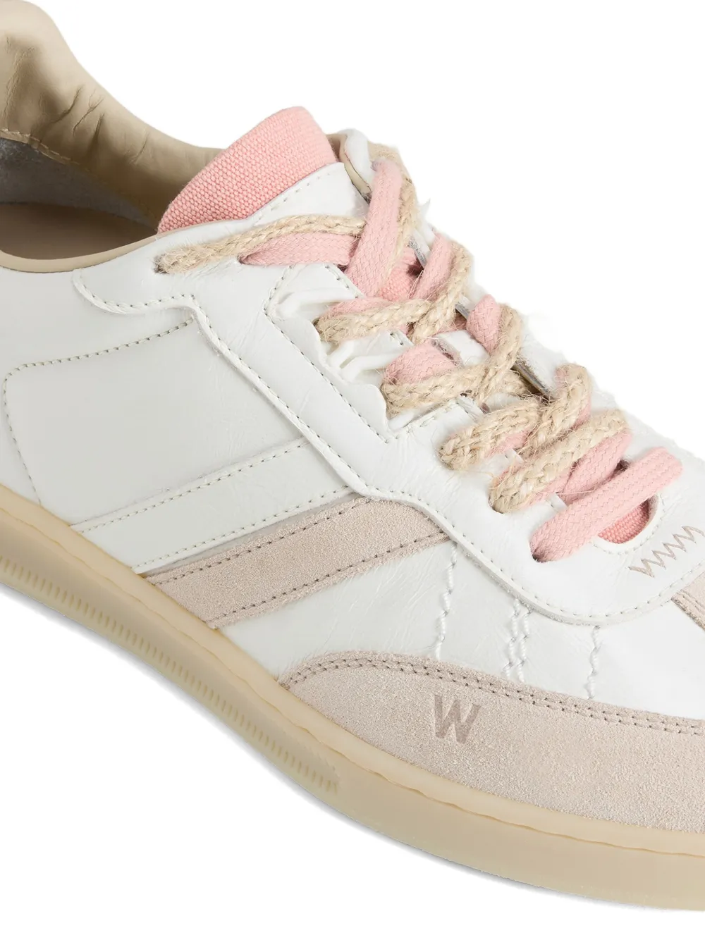 Woolrich Doubleu sneakers met gebarsten effect Wit