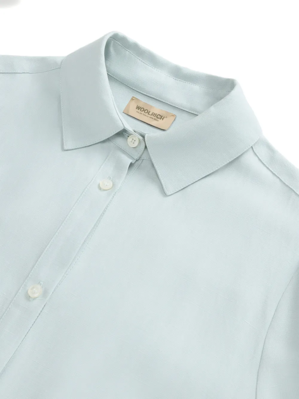  Woolrich Shirt Belt Midi Dress - Blue 
