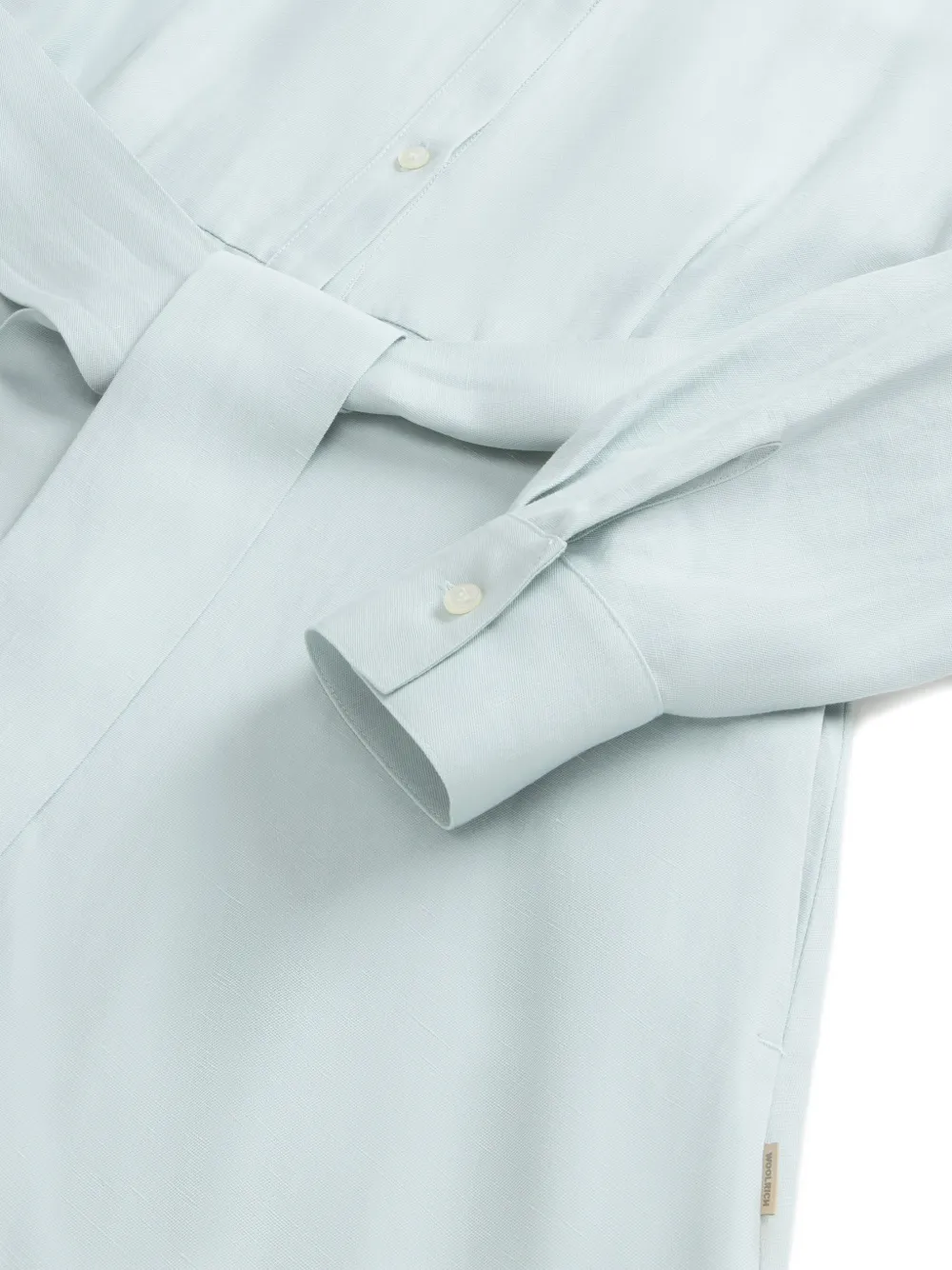  Woolrich Shirt Belt Midi Dress - Blue 