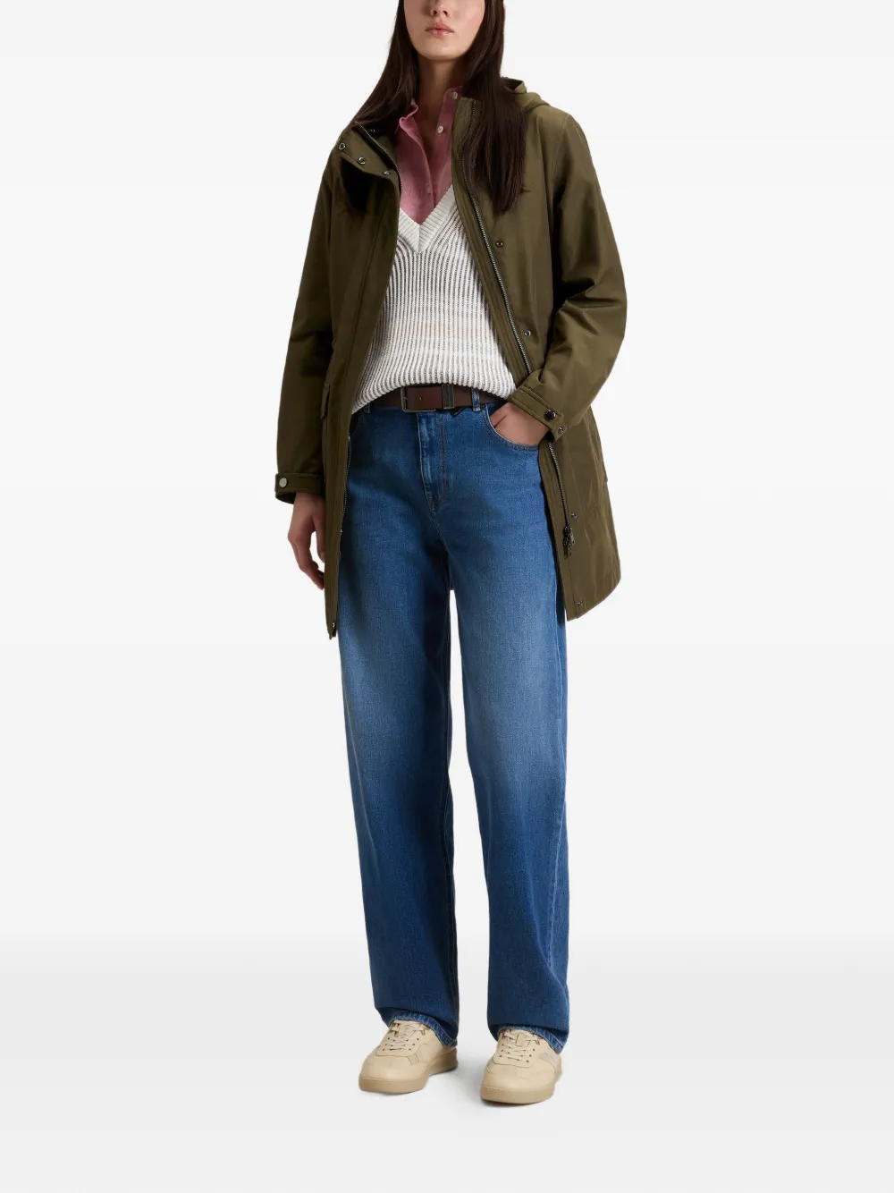  Woolrich Adjustable Hooded Parka Coat - Green 