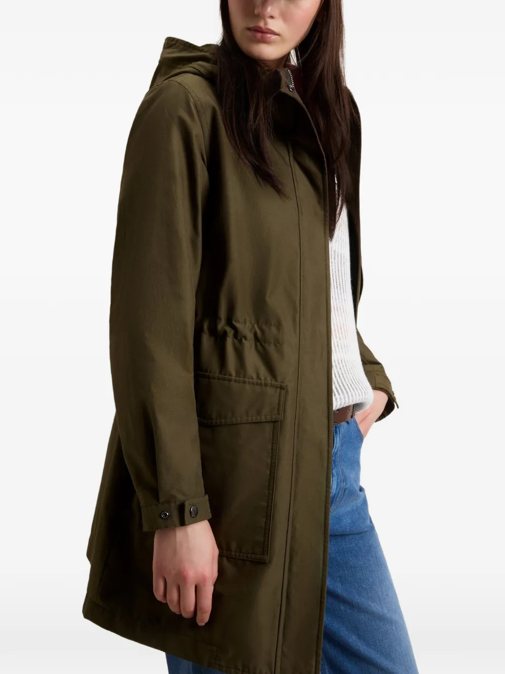 Woolrich Verstelbare parka met capuchon Groen