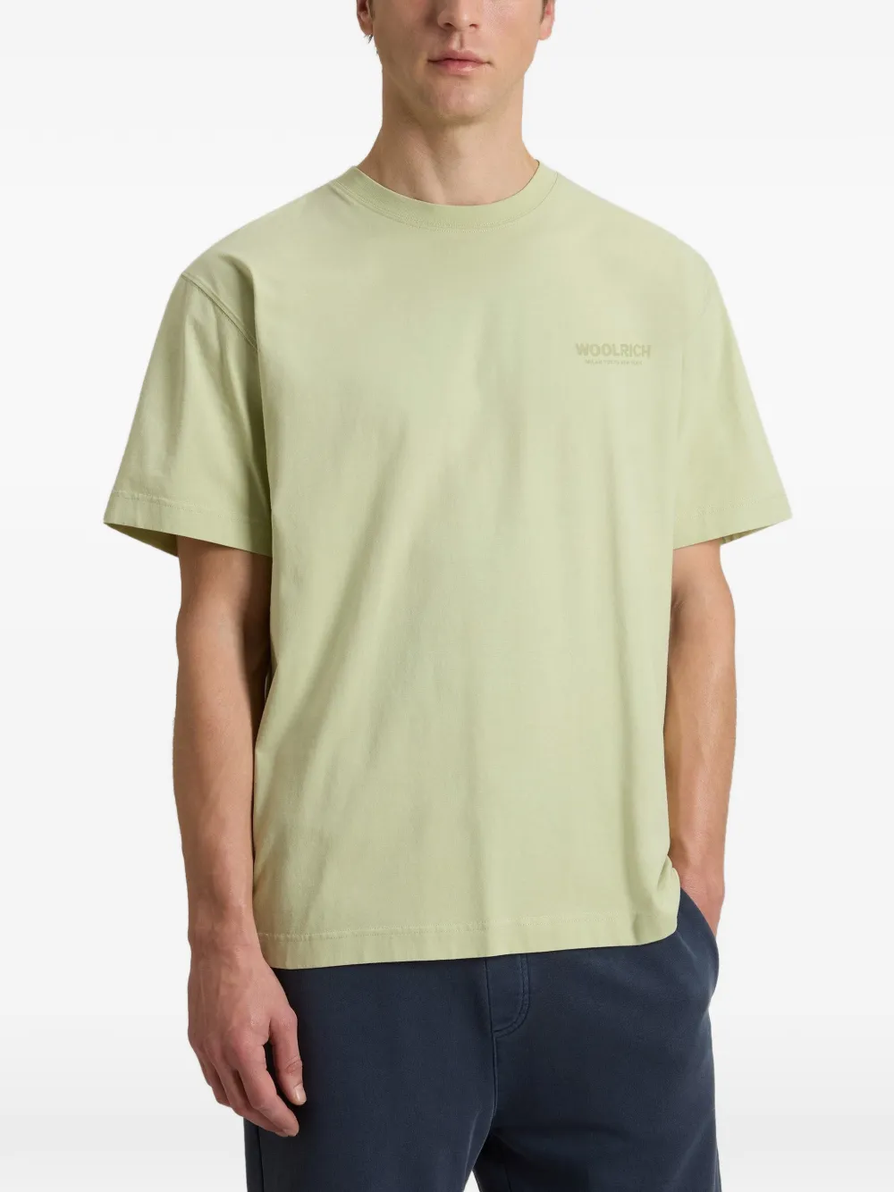 Woolrich T-shirt met logo Groen