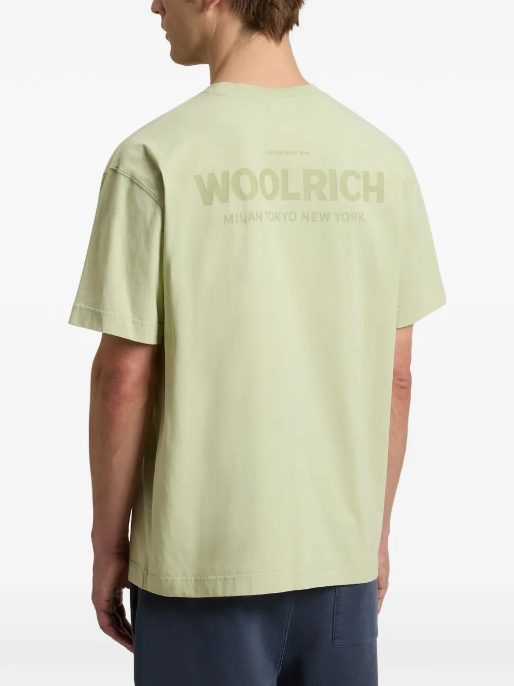 Woolrich T-shirt met logo Groen