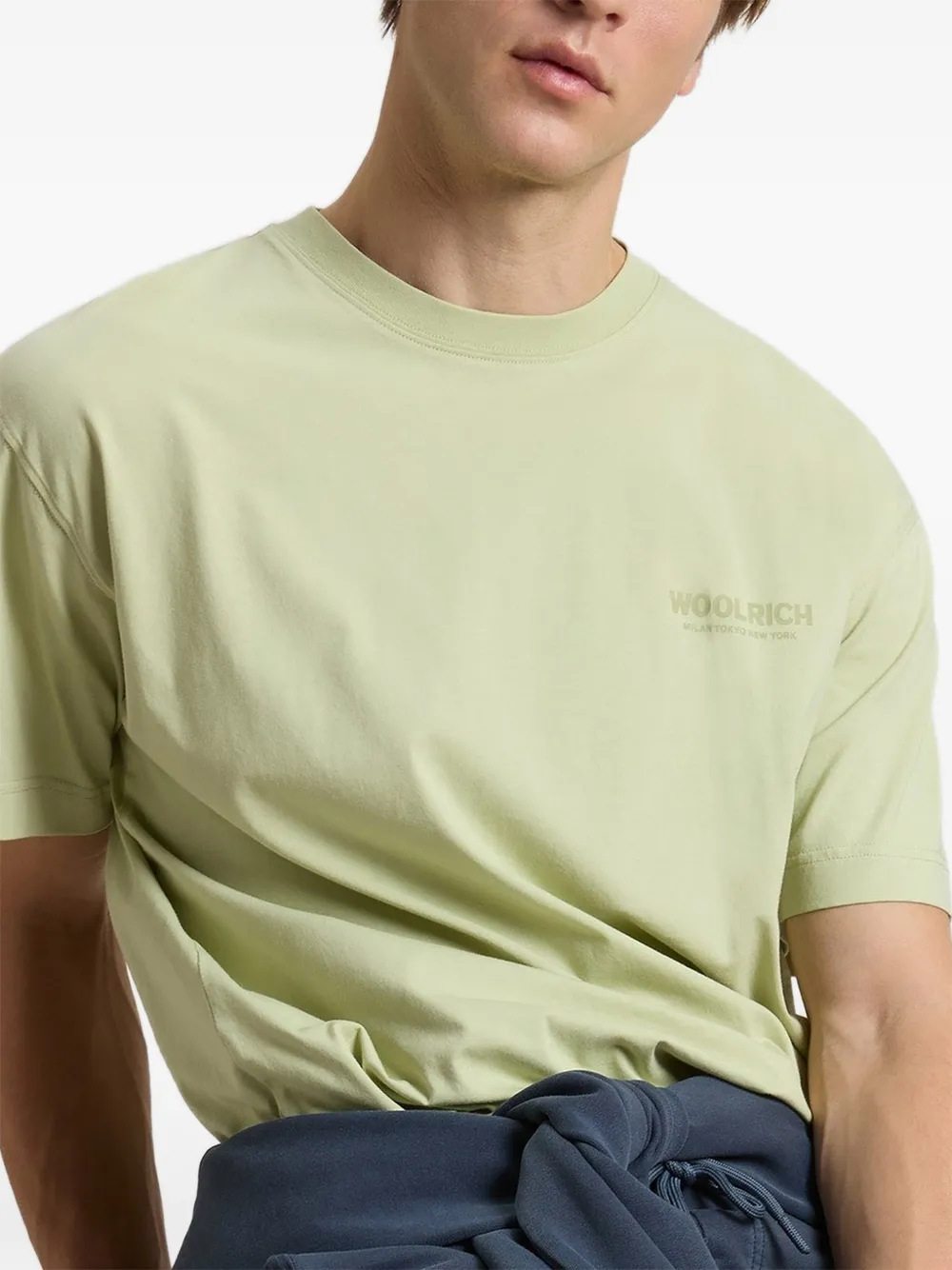 Woolrich T-shirt met logo Groen