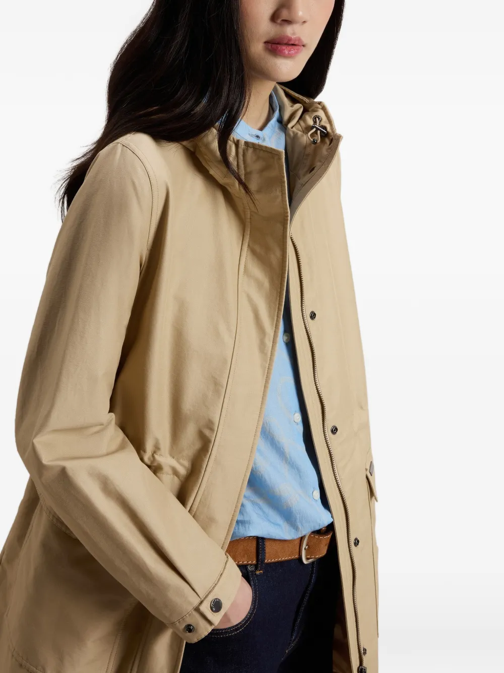 Woolrich Verstelbare parka met capuchon Beige