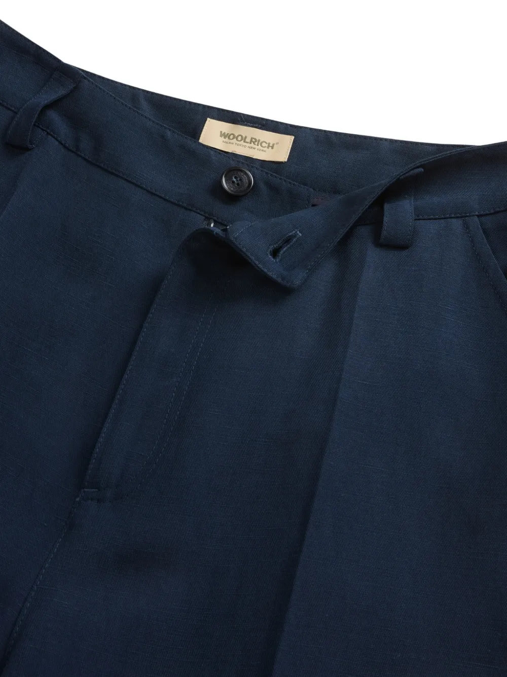 Woolrich Broek met riemlussen Blauw