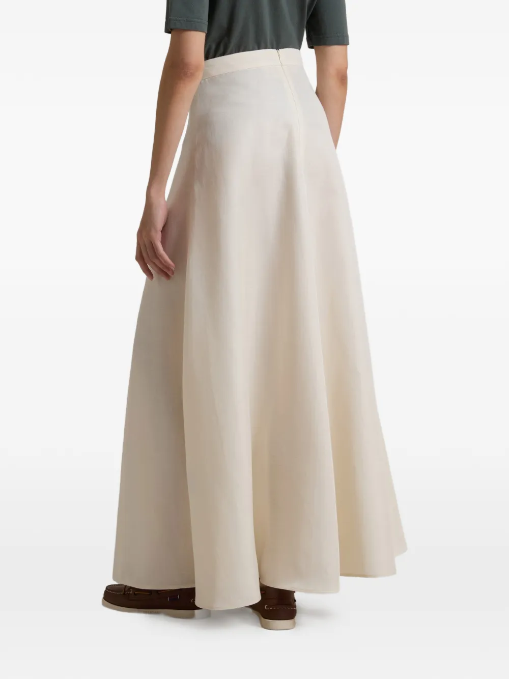  Woolrich Pleated Maxi Skirt - White 