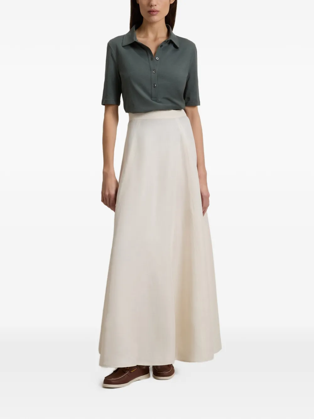  Woolrich Pleated Maxi Skirt - White 
