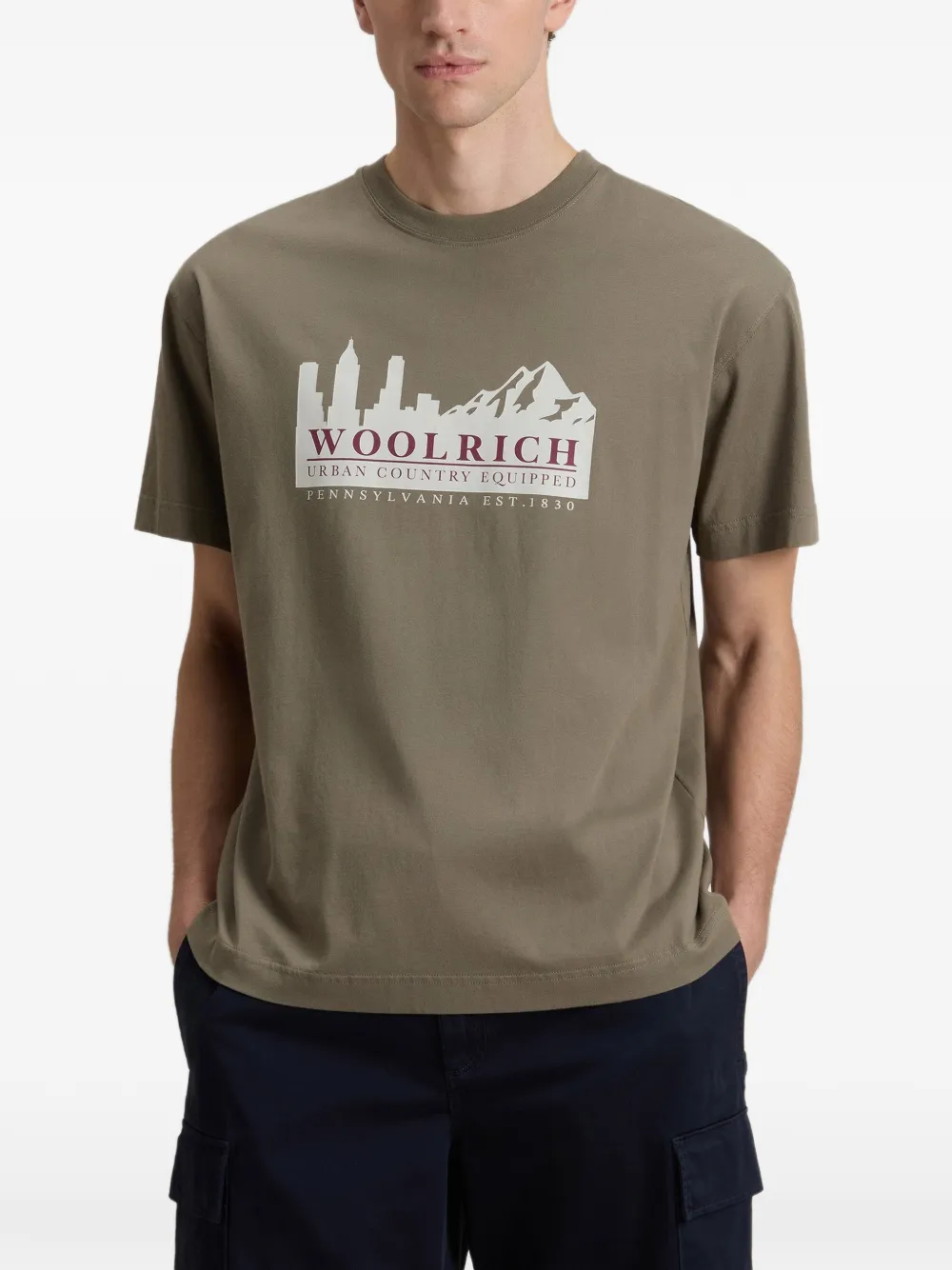 Woolrich Printed Logo T-shirt - Green 