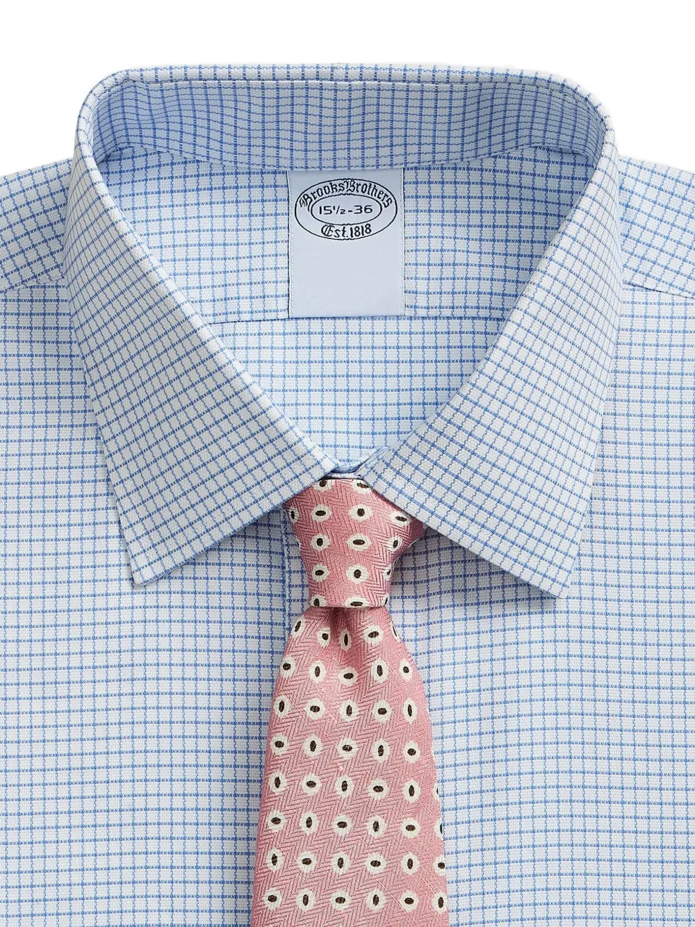 Brooks Brothers Geruit overhemd Blauw