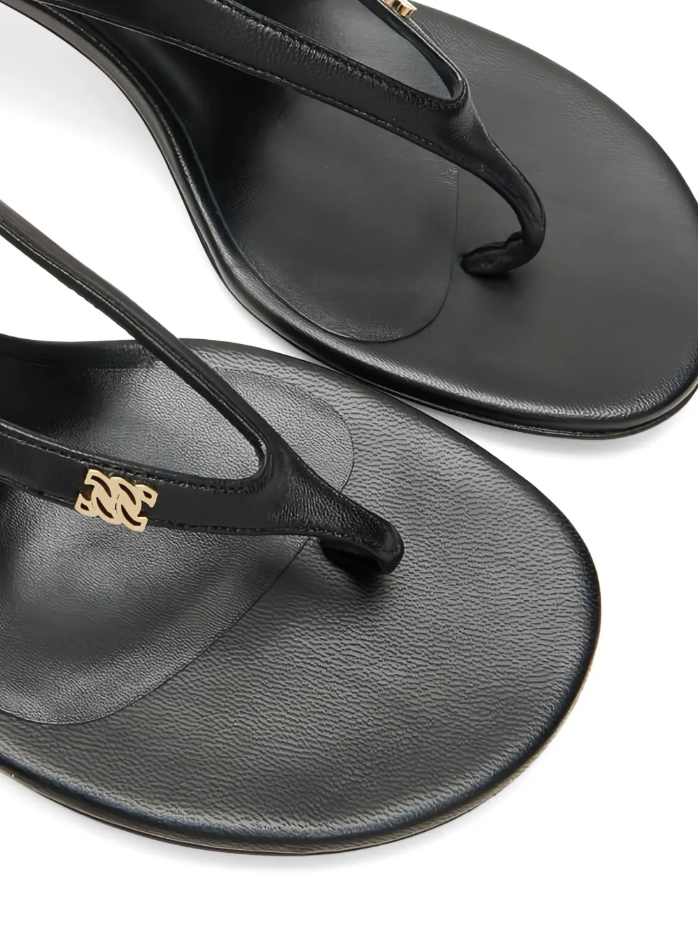 Casadei Chic Julia leather sandals Zwart