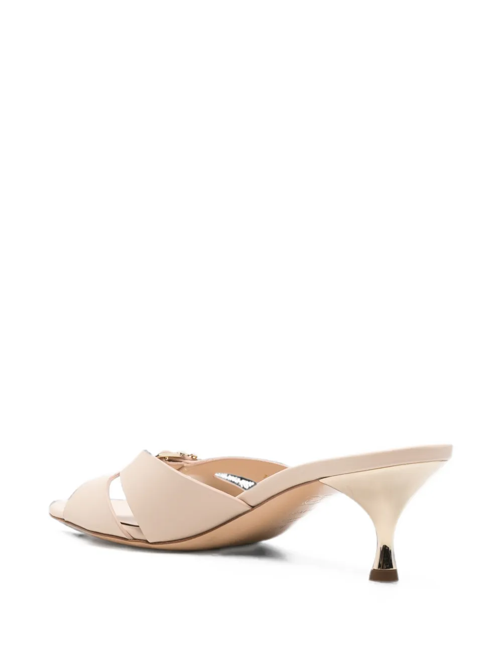 Casadei logo-plaque leather sandals Beige