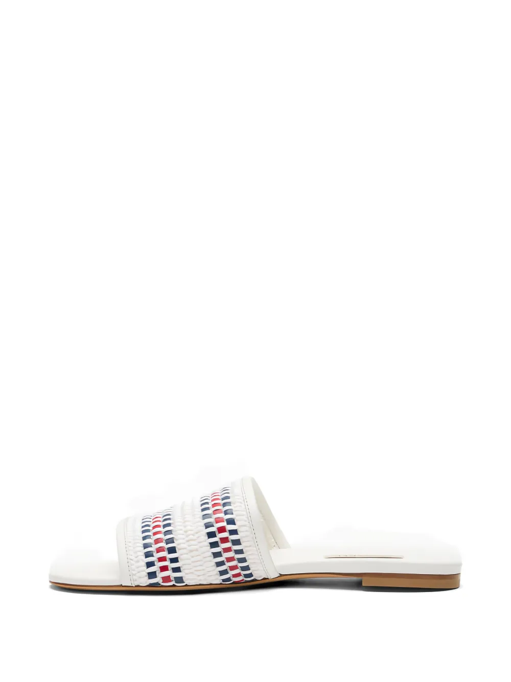 Casadei Amalfi woven flat sandals Wit